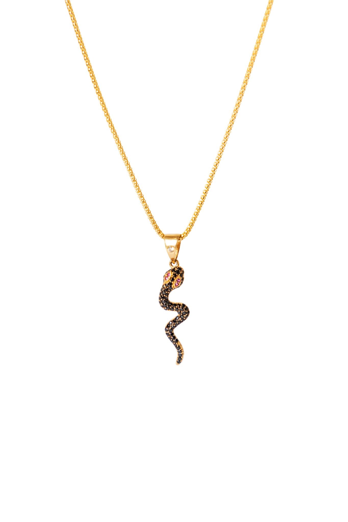 Dije Snake con Onix y Rubí